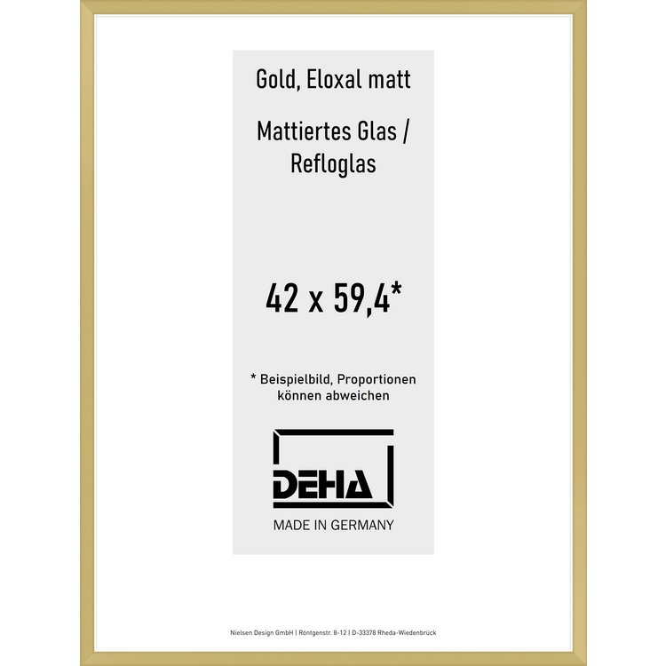 Alu-Rahmen Deha Profil V 42 x 59,4 Gold Reflo 0005RG-003-GOMA