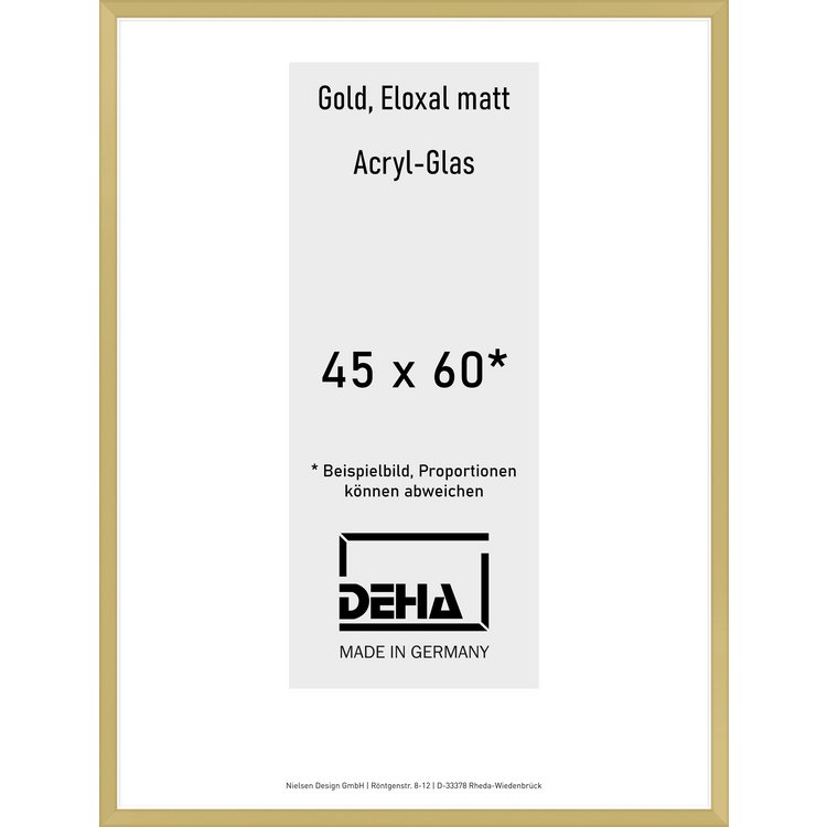 Alu-Rahmen Deha Profil V 45 x 60 Gold Acryl 0005AG-016-GOMA