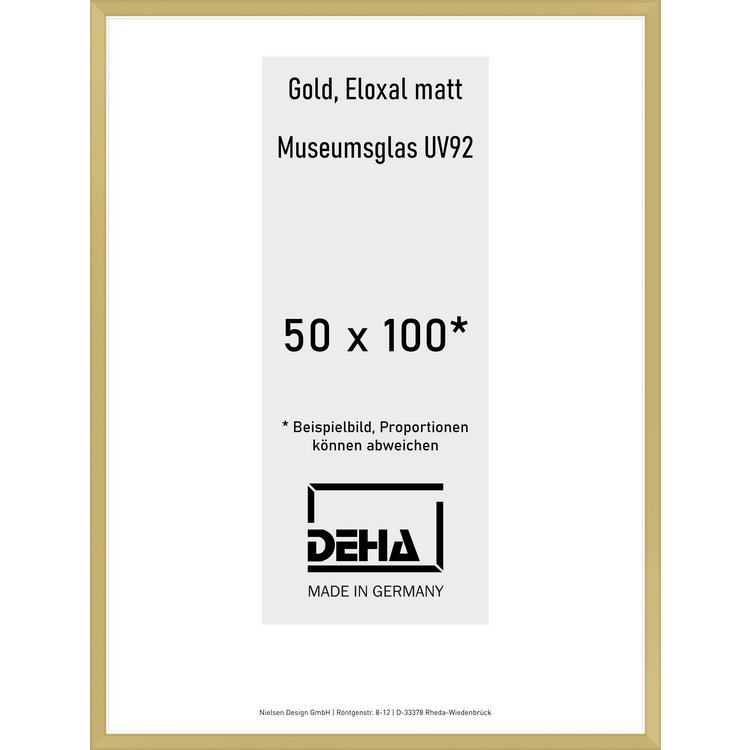Alu-Rahmen Deha Profil V 50 x 100 Gold M.UV92 0005MG-044-GOMA