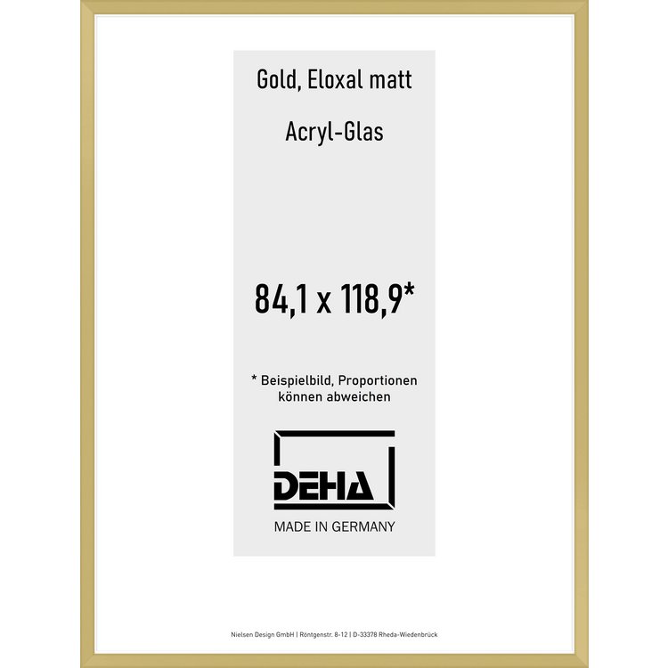 Alu-Rahmen Deha Profil V 84,1 x 118,9 Gold Acryl 0005AG-005-GOMA