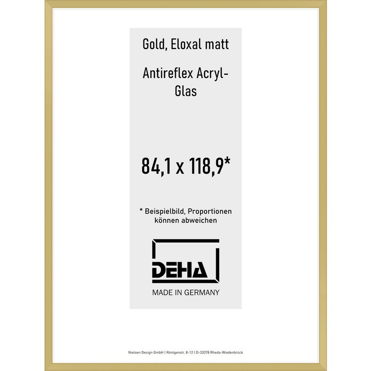 Alu-Rahmen Deha Profil V 84,1 x 118,9 Gold AR-Acryl 0005EA-005-GOMA