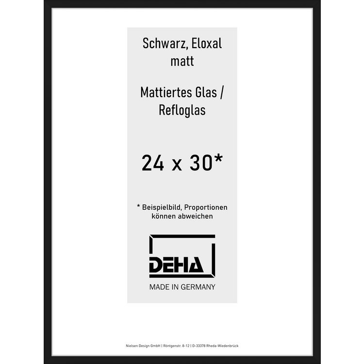 Alu-Rahmen Deha Profil V 24 x 30 Schwarz Reflo 0005RG-008-SCMA
