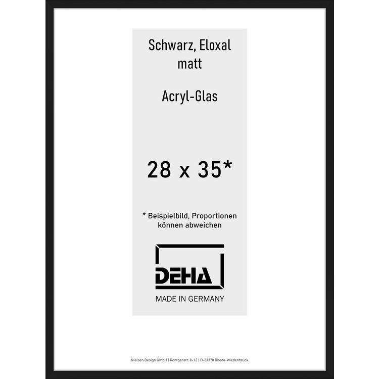 Alu-Rahmen Deha Profil V 28 x 35 Schwarz Acryl 0005AG-009-SCMA