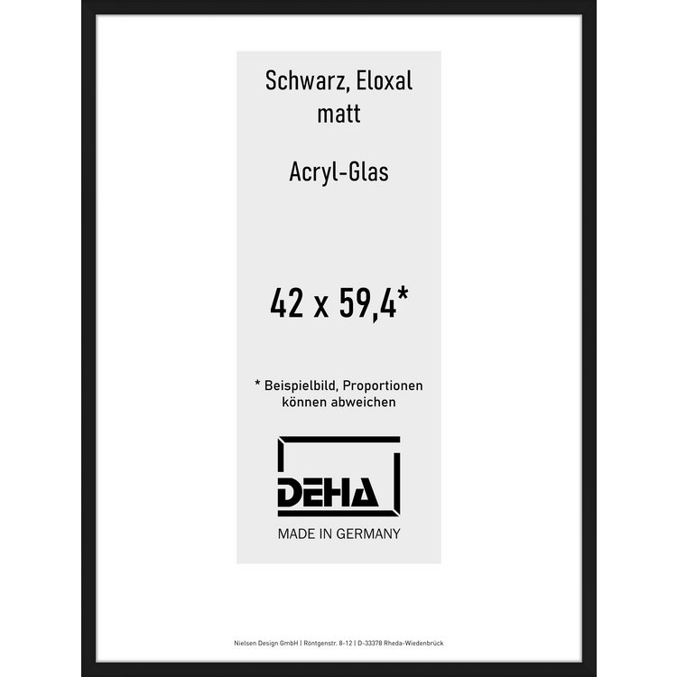 Alu-Rahmen Deha Profil V 42 x 59,4 Schwarz Acryl 0005AG-003-SCMA