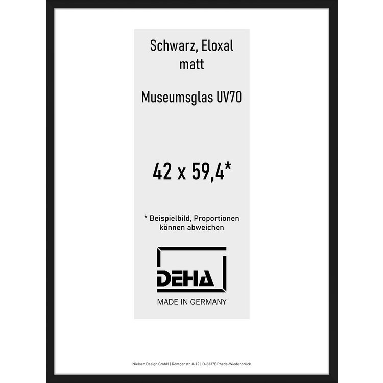 Alu-Rahmen Deha Profil V 42 x 59,4 Schwarz M.UV70 0005M6-003-SCMA