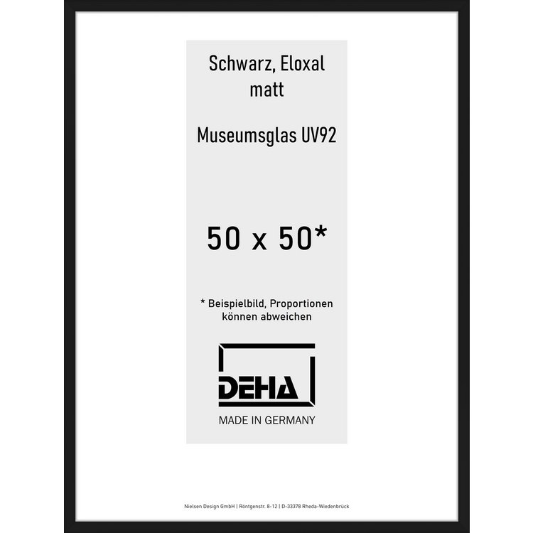 Alu-Rahmen Deha Profil V 50 x 50 Schwarz M.UV92 0005MG-017-SCMA