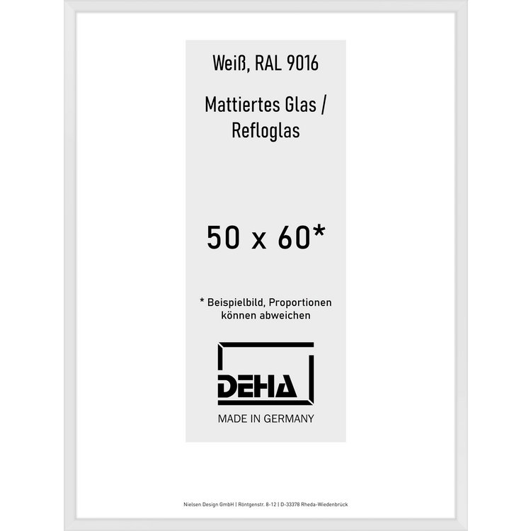 Alu-Rahmen Deha Profil V 50 x 60 Weiß Reflo 0005RG-018-9016