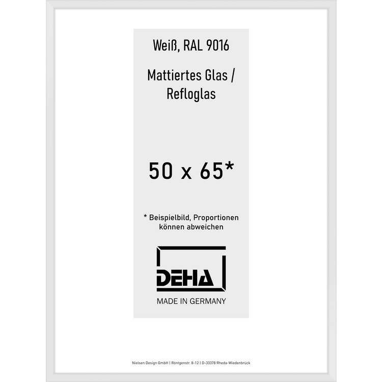 Alu-Rahmen Deha Profil V 50 x 65 Weiß Reflo 0005RG-019-9016