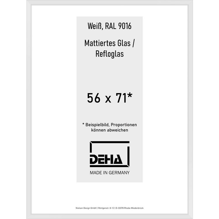 Alu-Rahmen Deha Profil V 56 x 71 Weiß Reflo 0005RG-023-9016