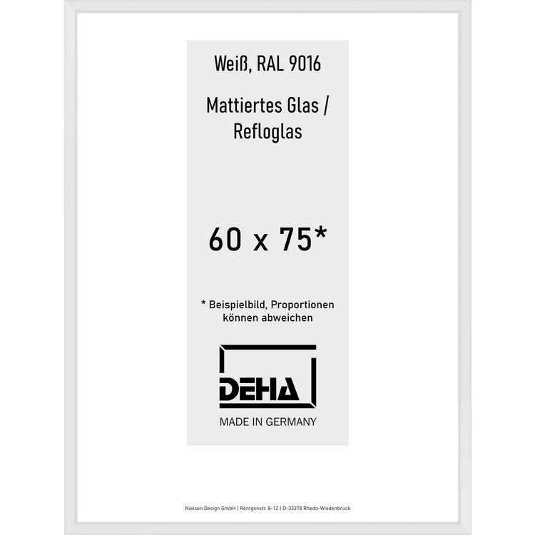 Alu-Rahmen Deha Profil V 60 x 75 Weiß Reflo 0005RG-026-9016