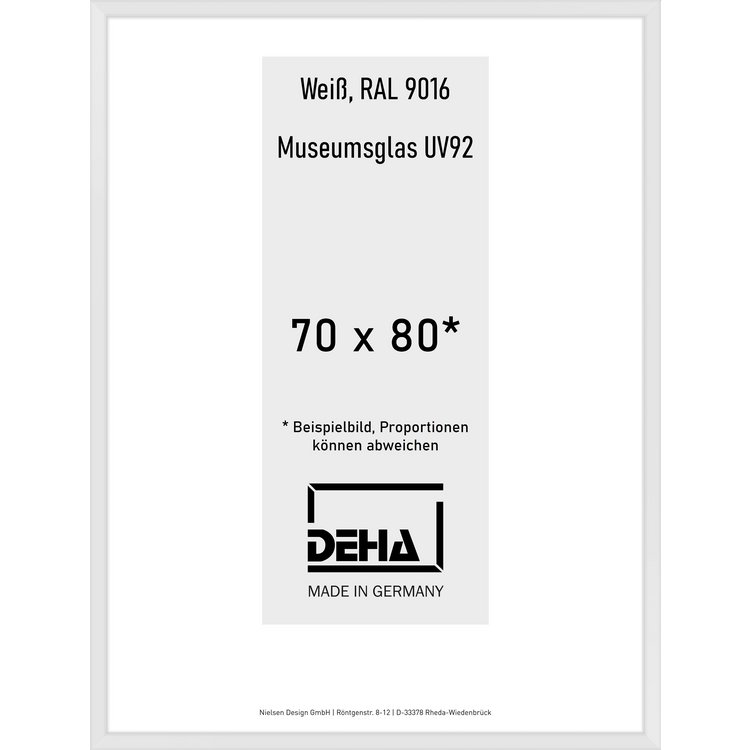 Alu-Rahmen Deha Profil V 70 x 80 Weiß M.UV92 0005MG-031-9016
