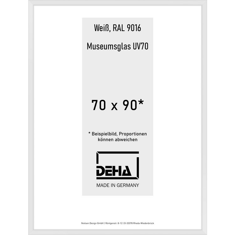 Alu-Rahmen Deha Profil V 70 x 90 Weiß M.UV70 0005M6-032-9016