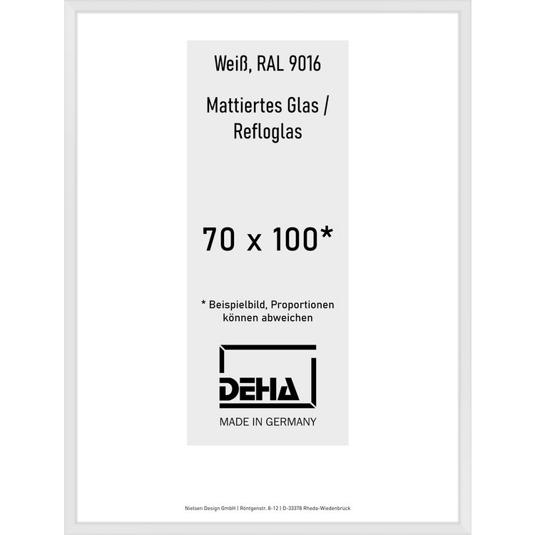 Alu-Rahmen Deha Profil V 70 x 100 Weiß Reflo 0005RG-033-9016