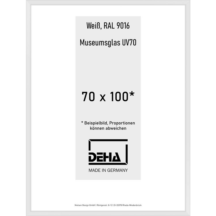 Alu-Rahmen Deha Profil V 70 x 100 Weiß M.UV70 0005M6-033-9016