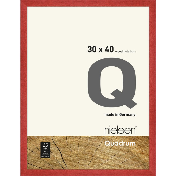 Holz-Rahmen Quadrum  30 x 40 Rot 6530011