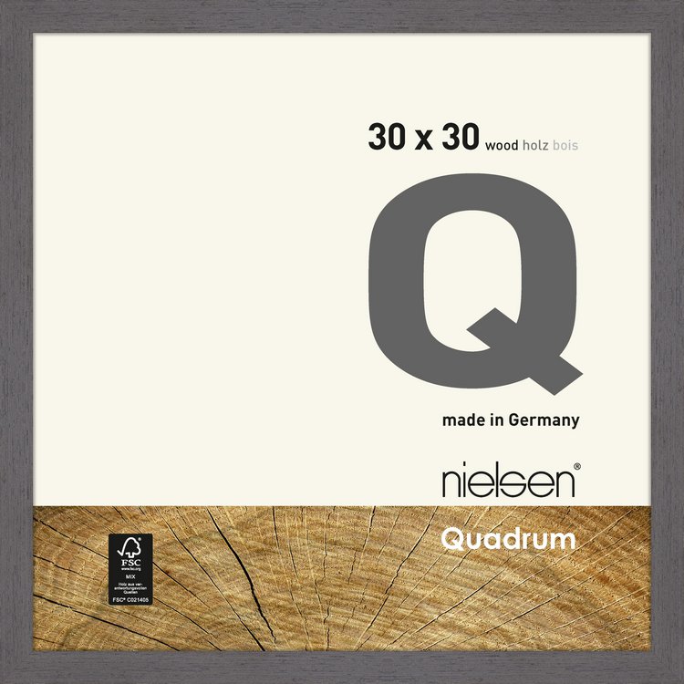 Holz-Rahmen Quadrum  30 x 30 Grau 6533014