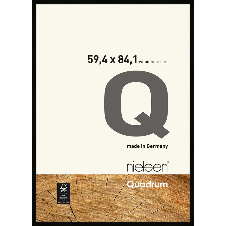 Holz-Rahmen Quadrum  59.4 x 84.1 Schwarz 6556001