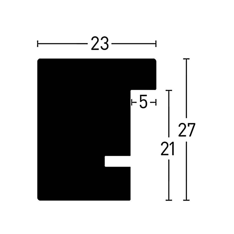 Holz-Rahmen Quadrum XL 42 x 59.4 Schwarz 6541101