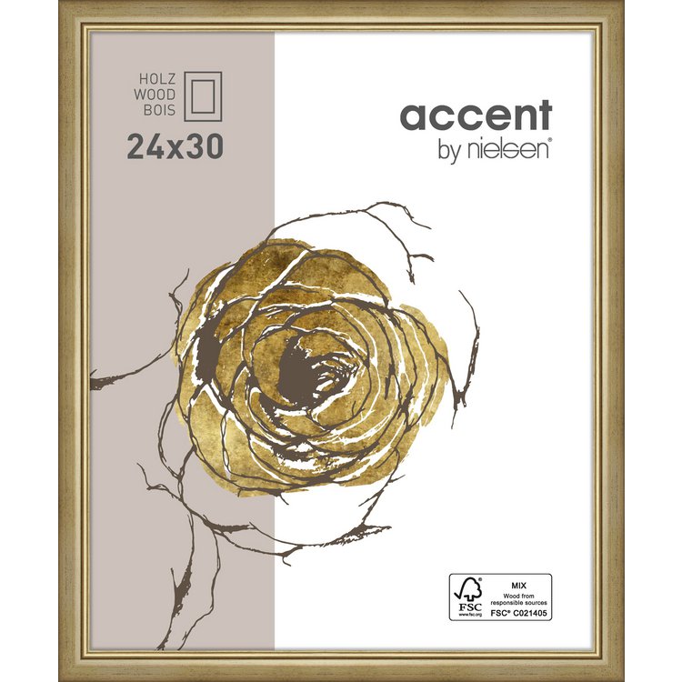 Holz-Rahmen Ascot 18 x 24 Gold  9034004
