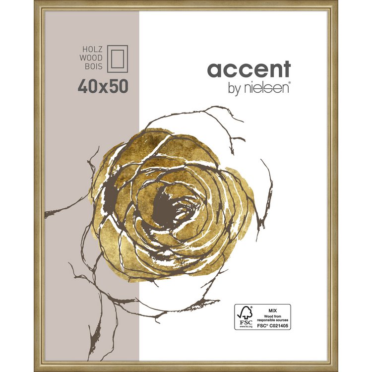 Holz-Rahmen Ascot 40 x 50 Gold  9040004