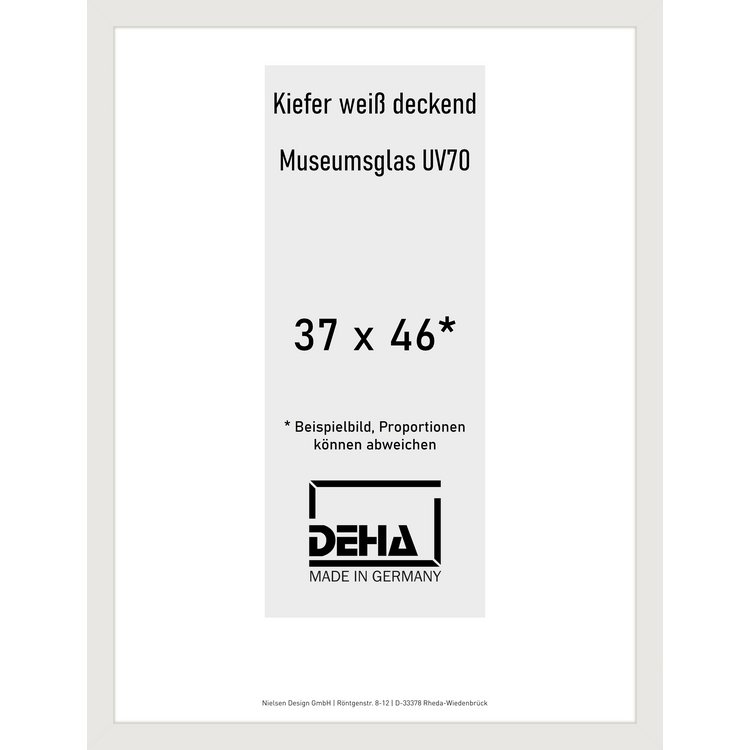 Holz-Rahmen Deha A 25 37 x 46 Kiefer weiß deckend M.UV70 0A25M6-013-KWDE