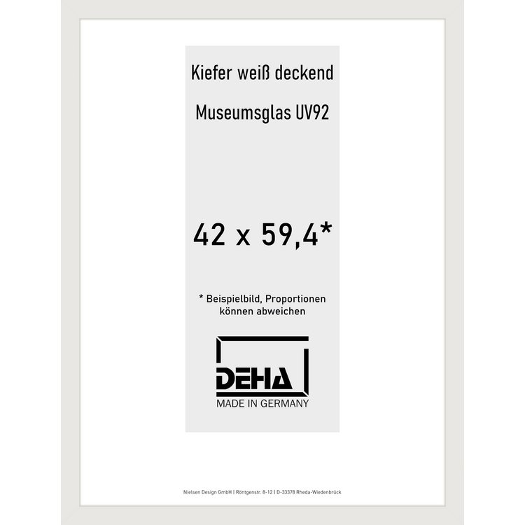 Holz-Rahmen Deha A 25 42 x 59,4 Kiefer weiß deckend M.UV92 0A25MG-003-KWDE