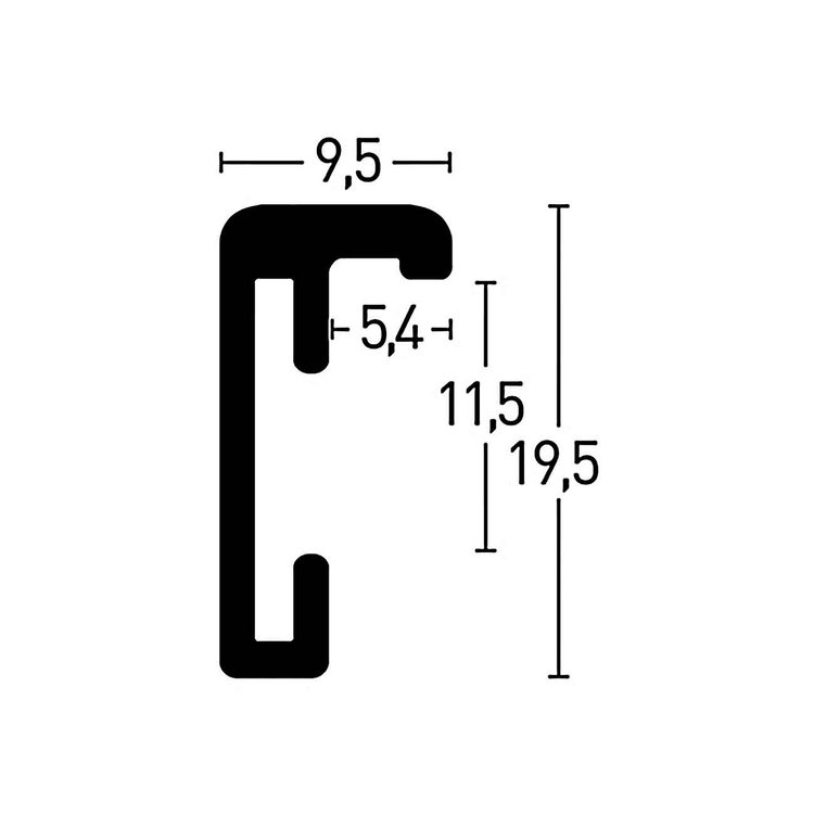 Classic-B1-Rahmen 29.7x42 Schwarz matt 32421-B1 Cl
