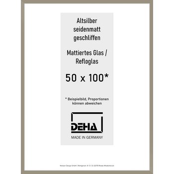 Alu-Rahmen Deha Profil II 50 x 100 Altsilber Reflo 0002RG-044-ALTS