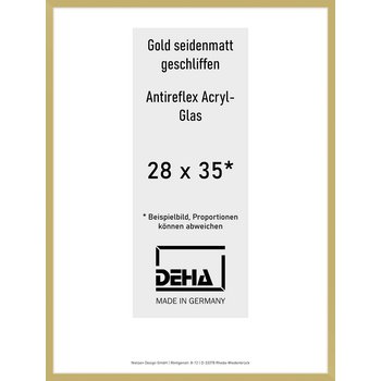 Alu-Rahmen Deha Profil II 28 x 35 Gold AR-Acryl 0002EA-009-GOMA