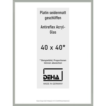 Alu-Rahmen Deha Profil II 40 x 40 Platin AR-Acryl 0002EA-014-PLAT