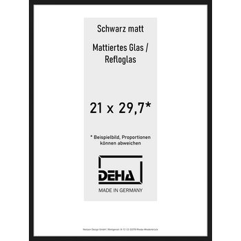 Alu-Rahmen Deha Profil II 21 x 29,7 Schwarz Reflo 0002RG-001-SCMA