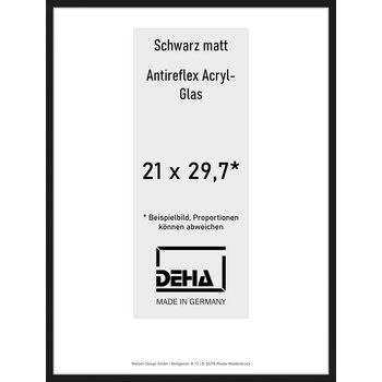 Alu-Rahmen Deha Profil II 21 x 29,7 Schwarz AR-Acryl 0002EA-001-SCMA