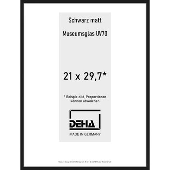 Alu-Rahmen Deha Profil II 21 x 29,7 Schwarz M.UV70 0002M6-001-SCMA