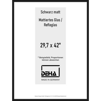 Alu-Rahmen Deha Profil II 29,7 x 42 Schwarz Reflo 0002RG-002-SCMA