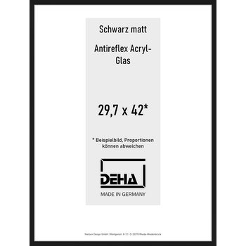 Alu-Rahmen Deha Profil II 29,7 x 42 Schwarz AR-Acryl 0002EA-002-SCMA