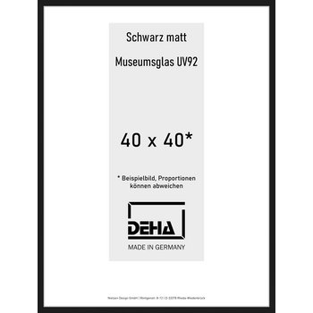 Alu-Rahmen Deha Profil II 40 x 40 Schwarz M.UV92 0002MG-014-SCMA