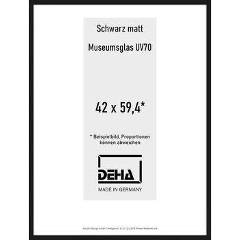 Alu-Rahmen Deha Profil II 42 x 59,4 Schwarz M.UV70 0002M6-003-SCMA