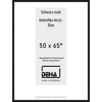Alu-Rahmen Deha Profil II 50 x 65 Schwarz AR-Acryl 0002EA-019-SCMA