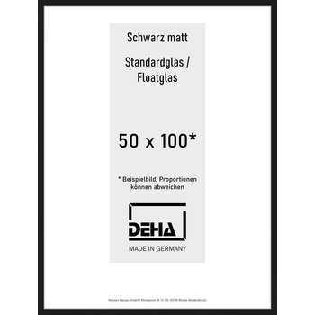 Alu-Rahmen Deha Profil II 50 x 100 Schwarz Float 0002NG-044-SCMA