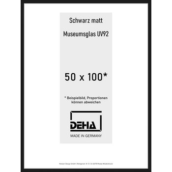Alu-Rahmen Deha Profil II 50 x 100 Schwarz M.UV92 0002MG-044-SCMA