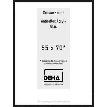 Alu-Rahmen Deha Profil II 55 x 70 Schwarz AR-Acryl 0002EA-021-SCMA