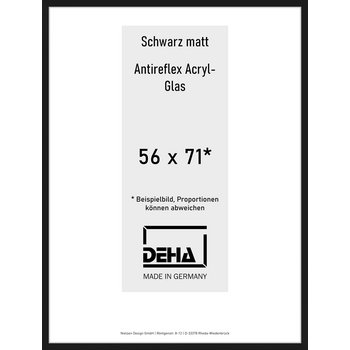 Alu-Rahmen Deha Profil II 56 x 71 Schwarz AR-Acryl 0002EA-023-SCMA