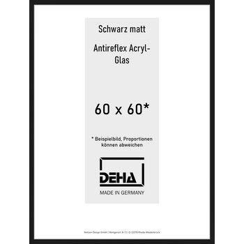 Alu-Rahmen Deha Profil II 60 x 60 Schwarz AR-Acryl 0002EA-024-SCMA