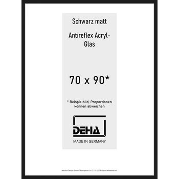 Alu-Rahmen Deha Profil II 70 x 90 Schwarz AR-Acryl 0002EA-032-SCMA