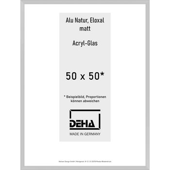 Alu-Rahmen Deha Profil V 50 x 50 Alu Natur Acryl 0005AG-017-NAMA