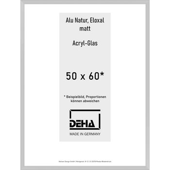 Alu-Rahmen Deha Profil V 50 x 60 Alu Natur Acryl 0005AG-018-NAMA