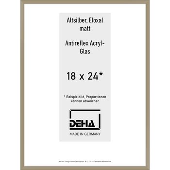 Alu-Rahmen Deha Profil V 18 x 24 Altsilber AR-Acryl 0005EA-006-ALTS
