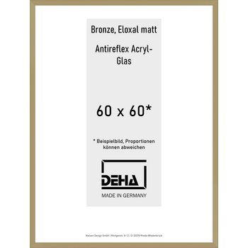 Alu-Rahmen Deha Profil V 60 x 60 Bronze AR-Acryl 0005EA-024-BRON