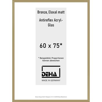 Alu-Rahmen Deha Profil V 60 x 75 Bronze AR-Acryl 0005EA-026-BRON