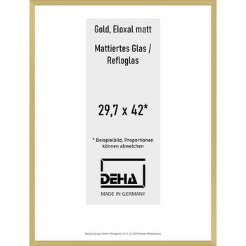 Alu-Rahmen Deha Profil V 29,7 x 42 Gold Reflo 0005RG-002-GOMA